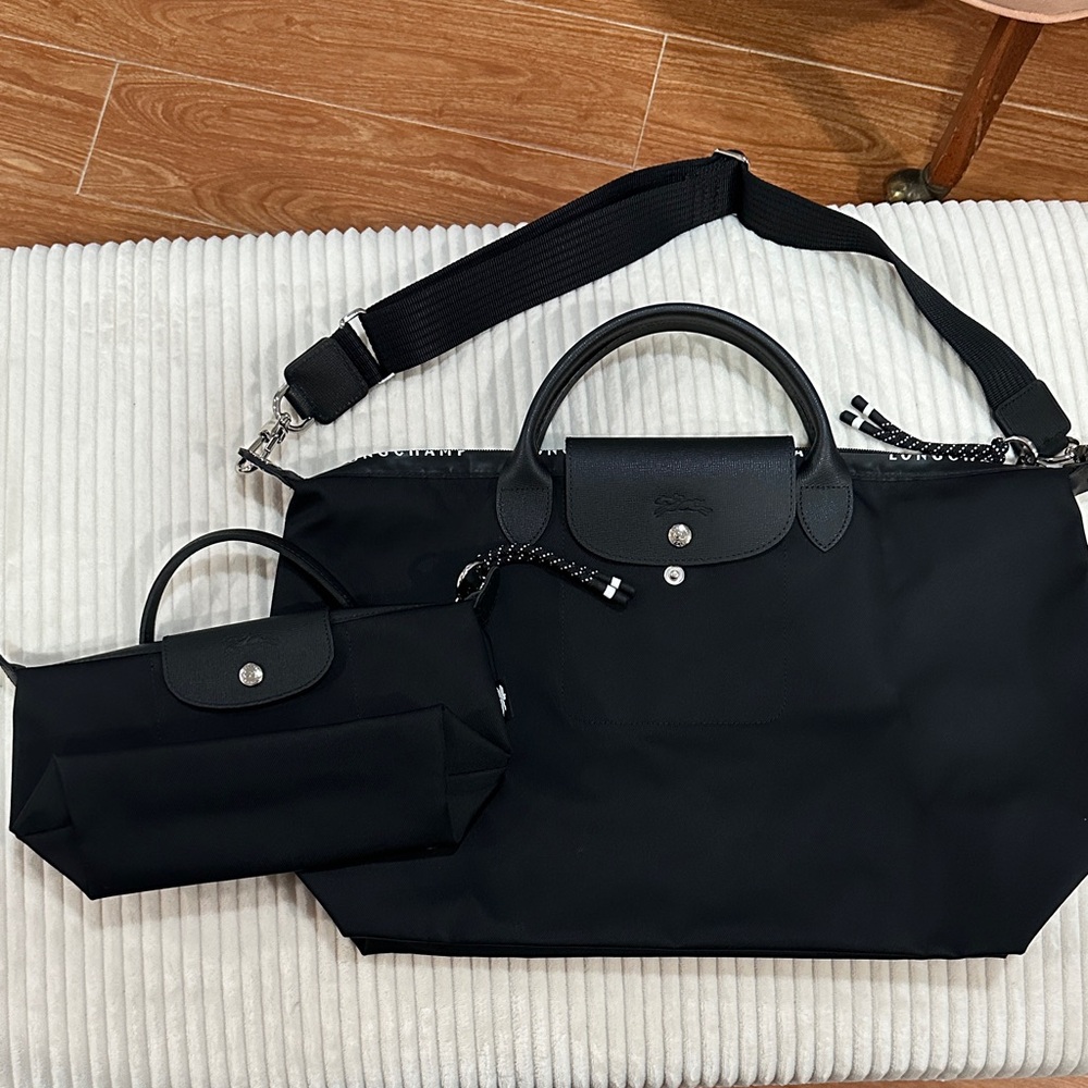 Longchamp Le Pliage Energy line  satchel in  xl and energy pouch